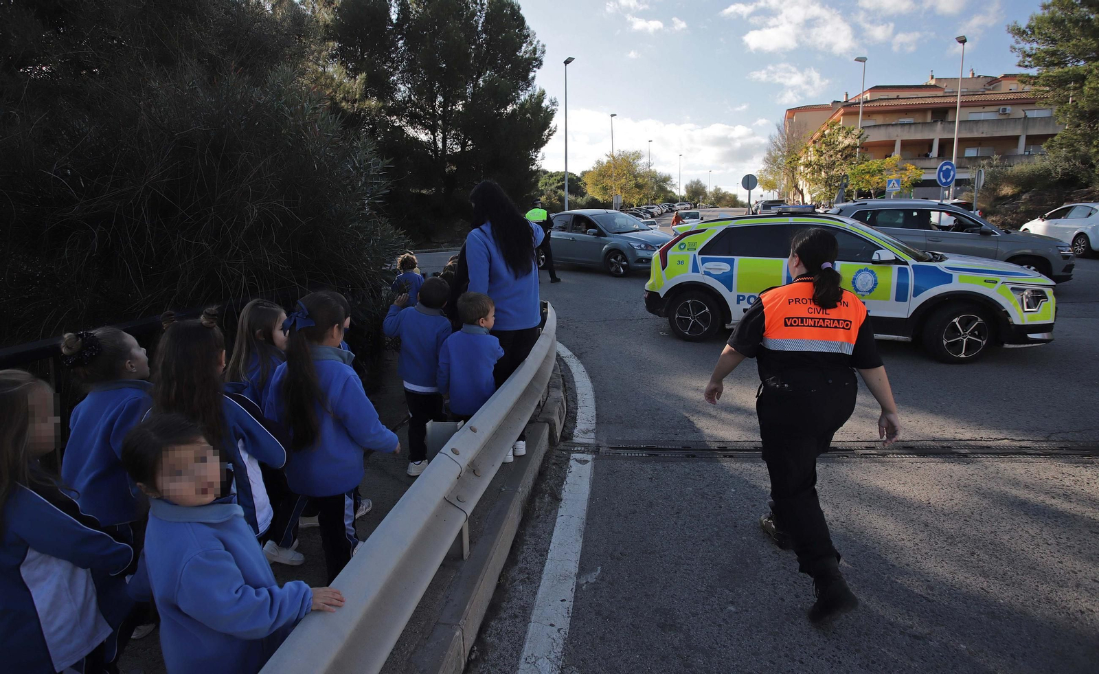 Fotos del simulacro de tsunami en el colegio Nuestra Señora de los Milagros en Algeciras