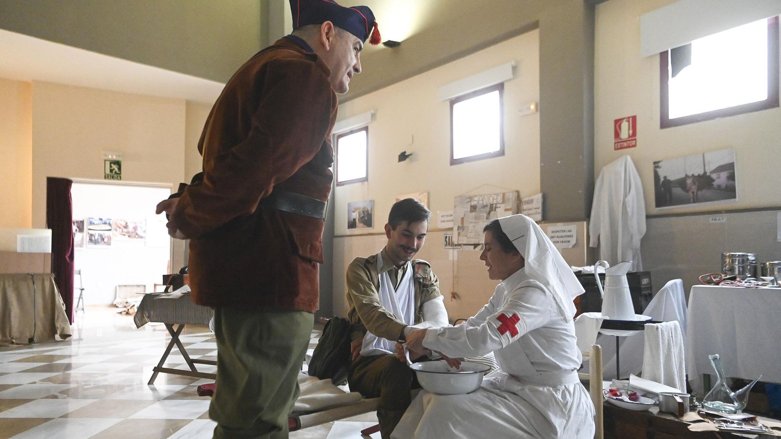 La recreación de un hospital de la Guerra Civil en Beas de Granada