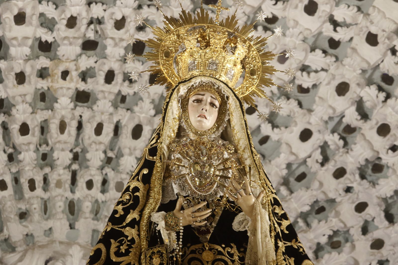 La Virgen de los Dolores, en la iglesia de San Jacinto.