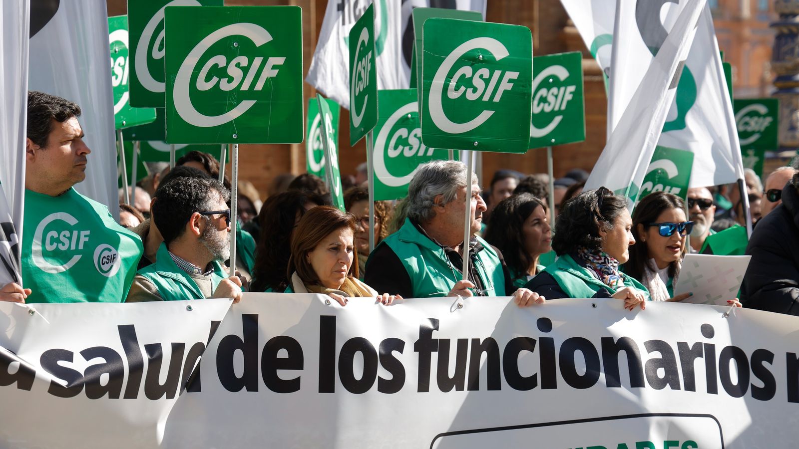 Un momento de la protesta.