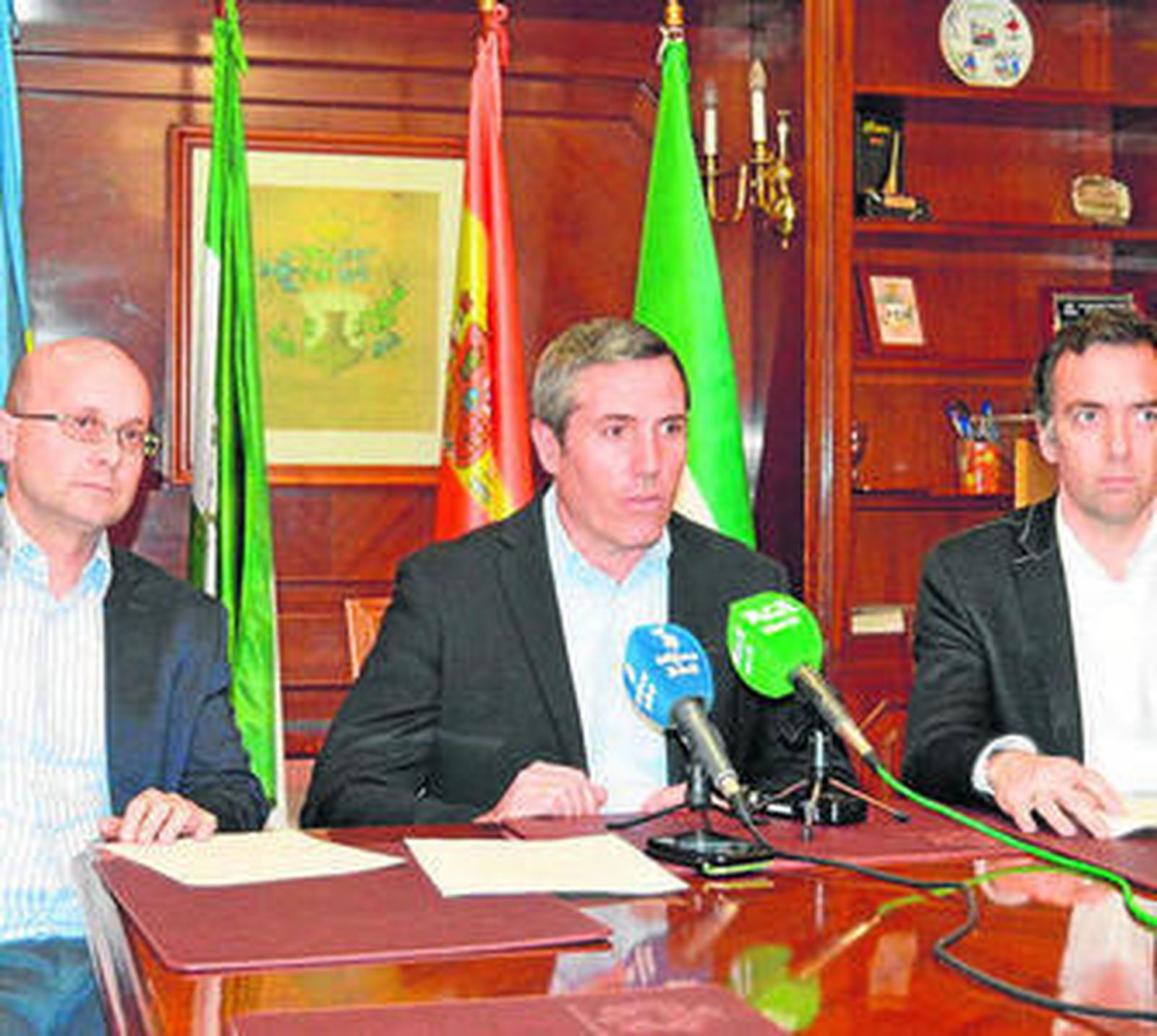 José Carlos Martín, Juan Carlos Maldonado y Andrés Ruiz, ayer.