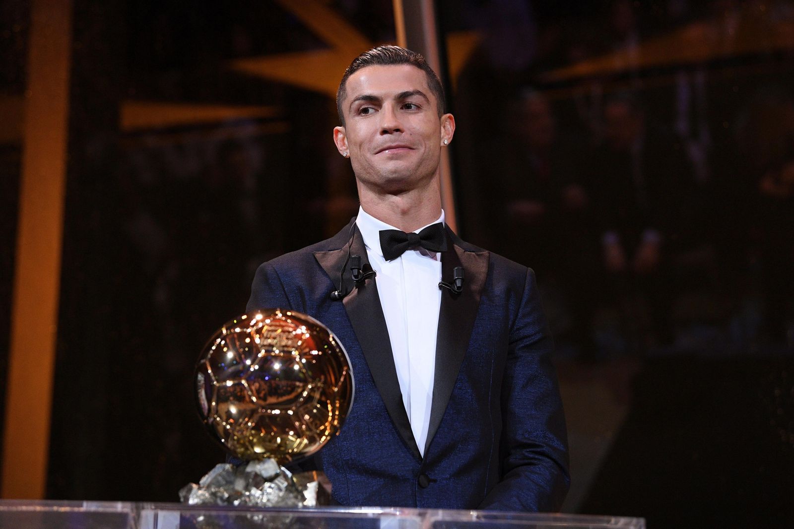 Cristiano Ronaldo, en la gala en la que recibió su quinto Balón de Oro.