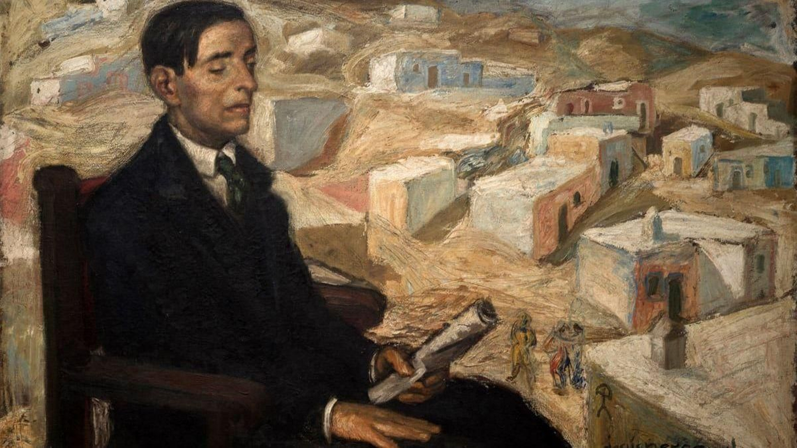 Retrato que en 1947 le dedicó Jesús de Perceval a Francisco Villaespesa