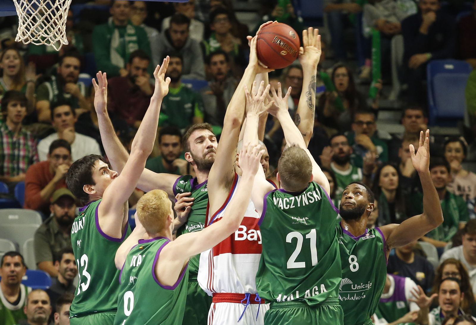 Imágenes del Unicaja-Bayern de Múnich