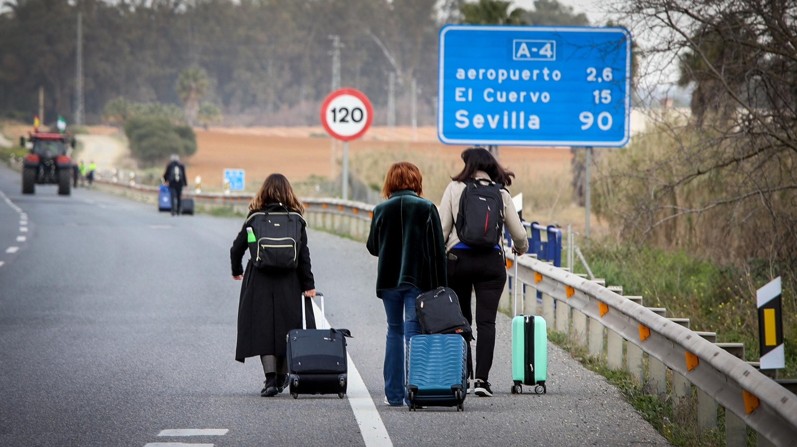 Mucha policía y pocos tractores