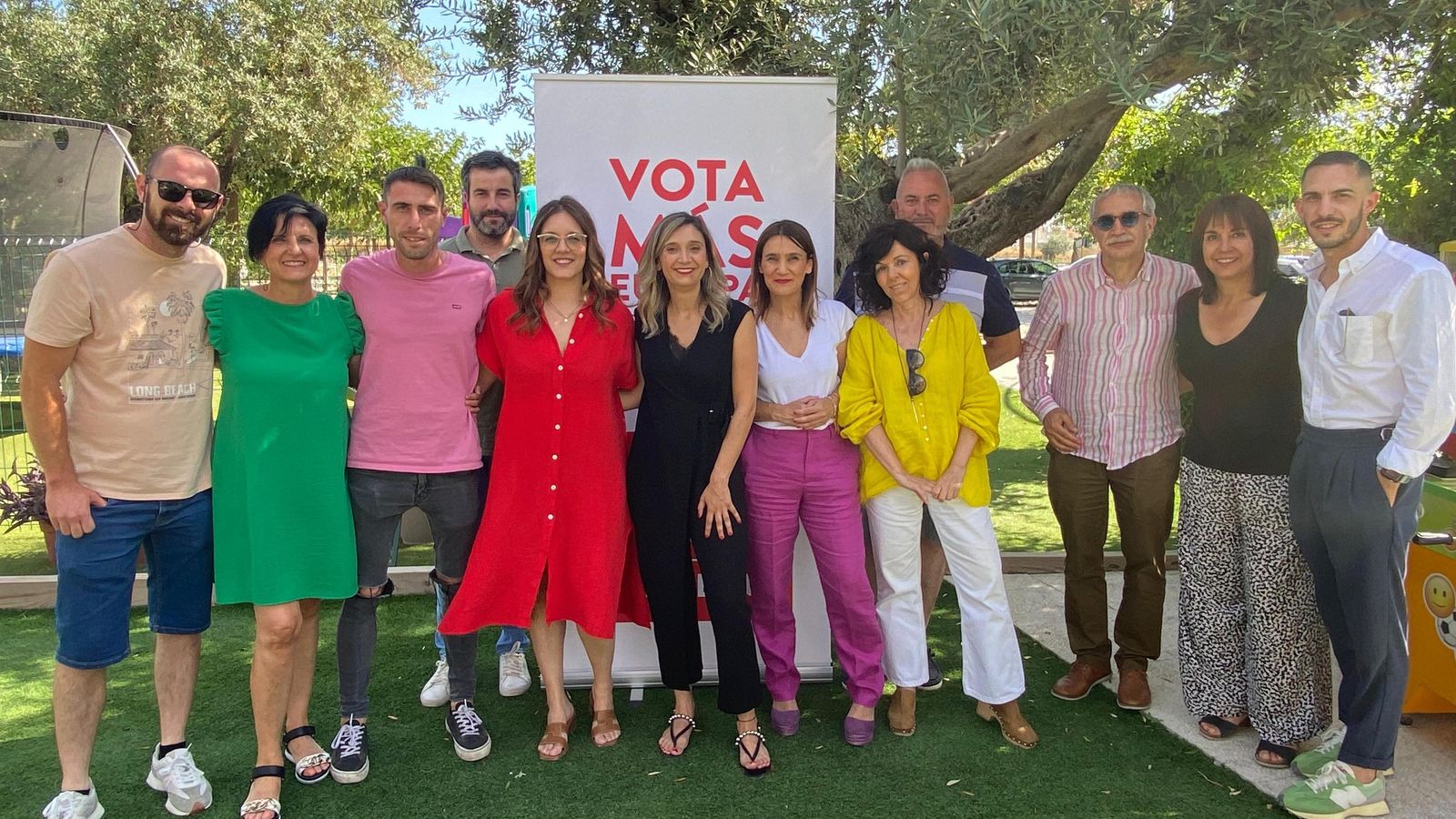 La portavoz del PSOE-A, María Márquez, en Churriana de la Vega