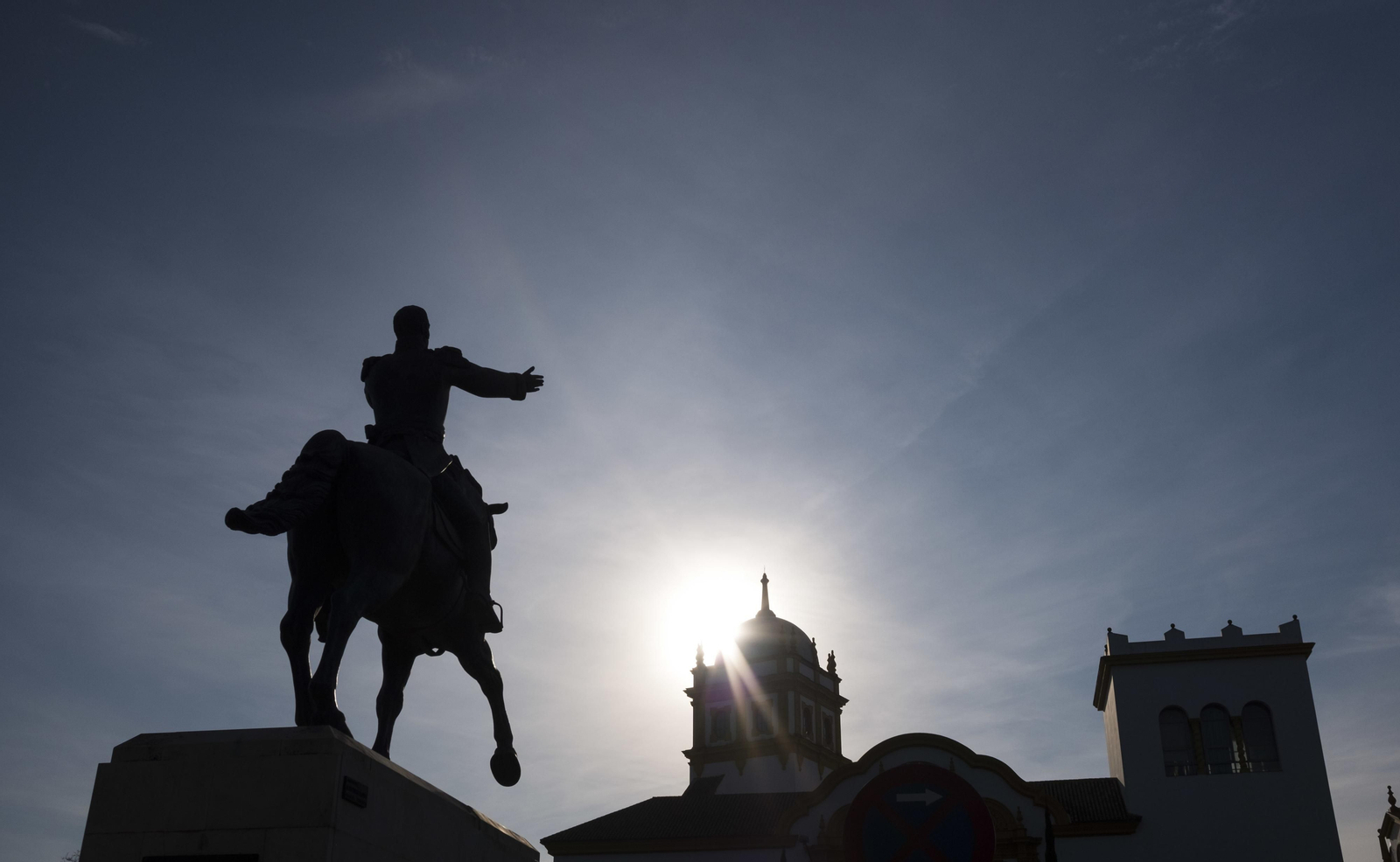 El monumento a Simón Bolívar en el Paseo de las Delicias.