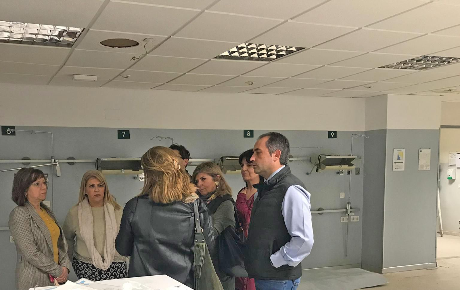 Paredes y Sánchez, en el hospital de Jerez el pasado mes de diciembre.