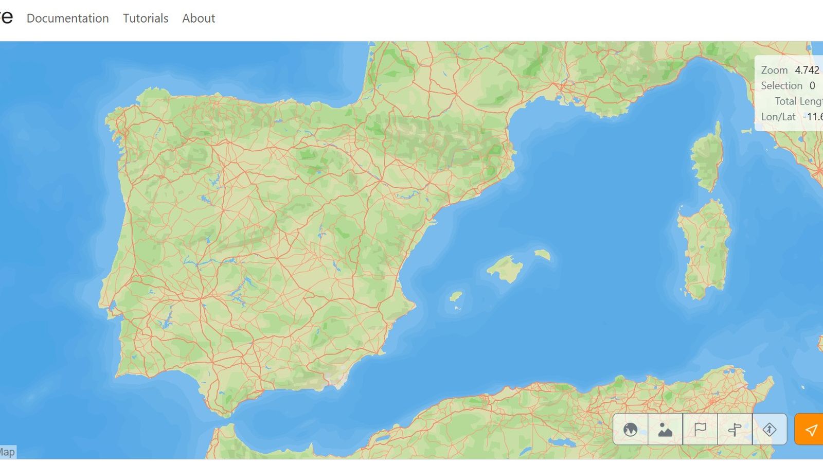 Mapa general de España de Itinere.