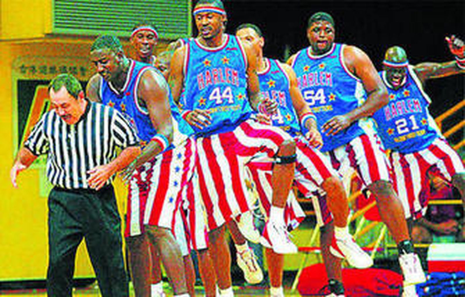 Un momento de una de las actuaciones de los Globletrotters.