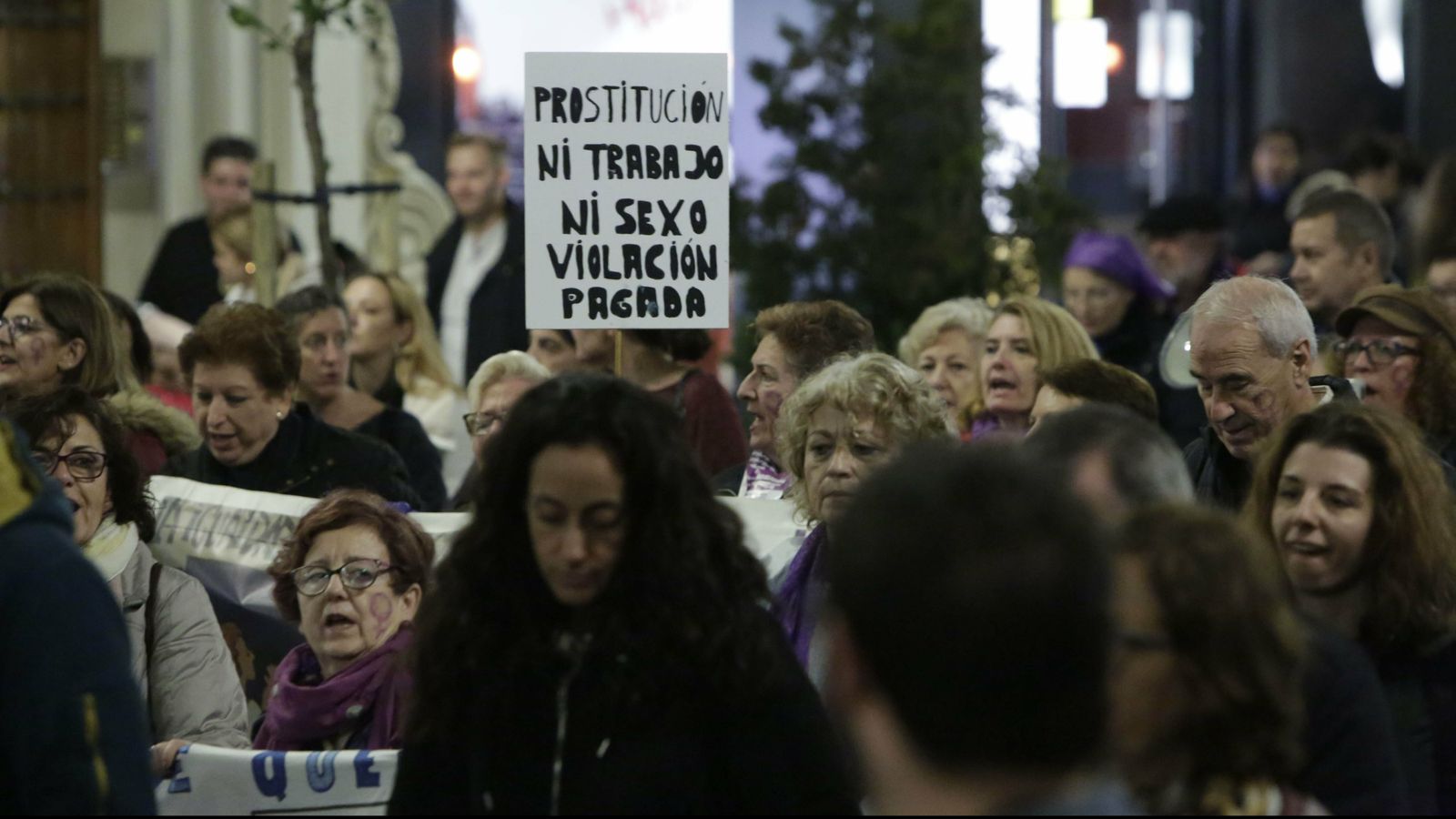 Manifestación feminista contra la violencia de género.