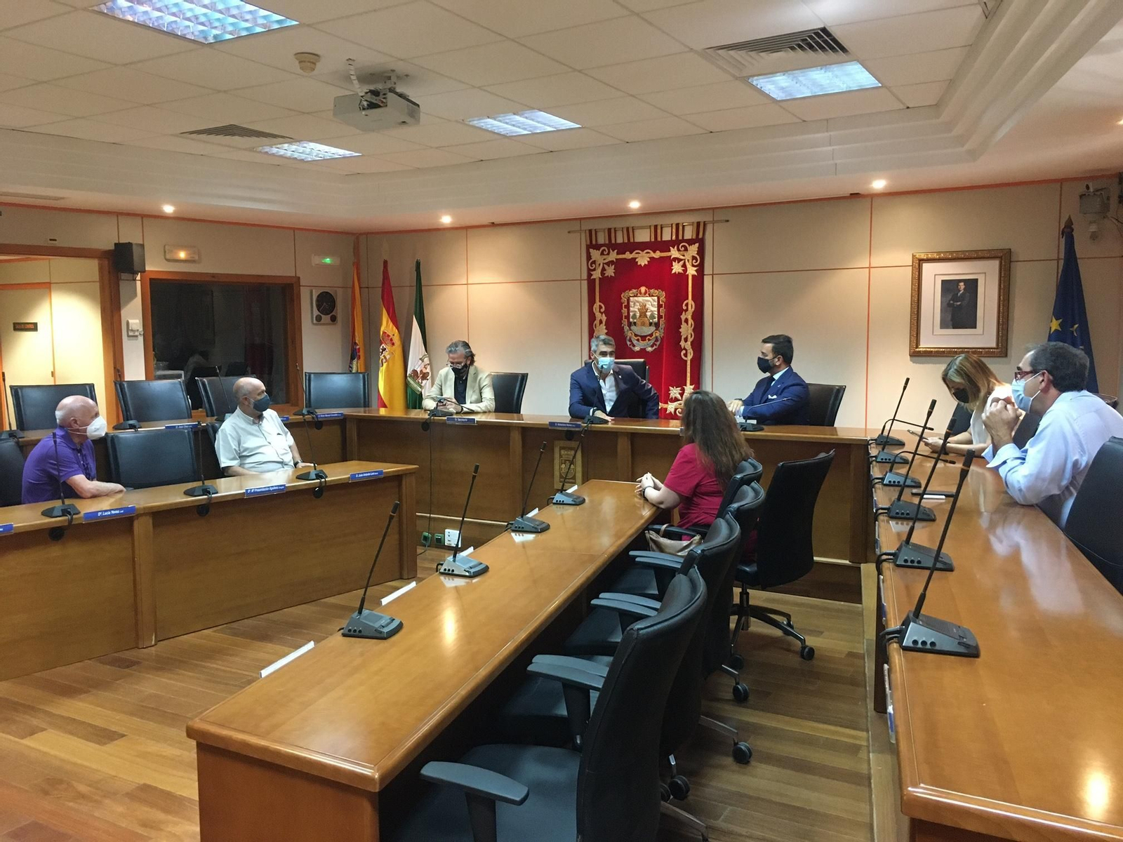 Vista de la reunión mantenido entre las administraciones públicas.