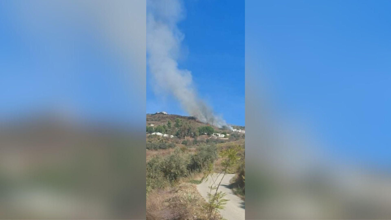 Incendio en el municipio de Cómpeta