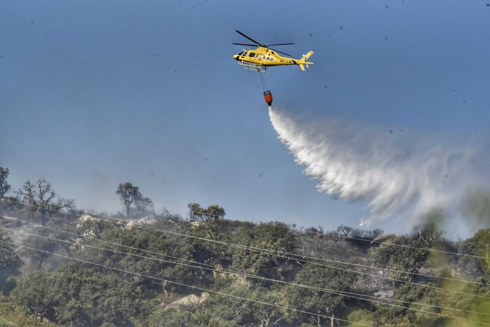 Las fotos del incendio de la Sierra del Arca, San Roque