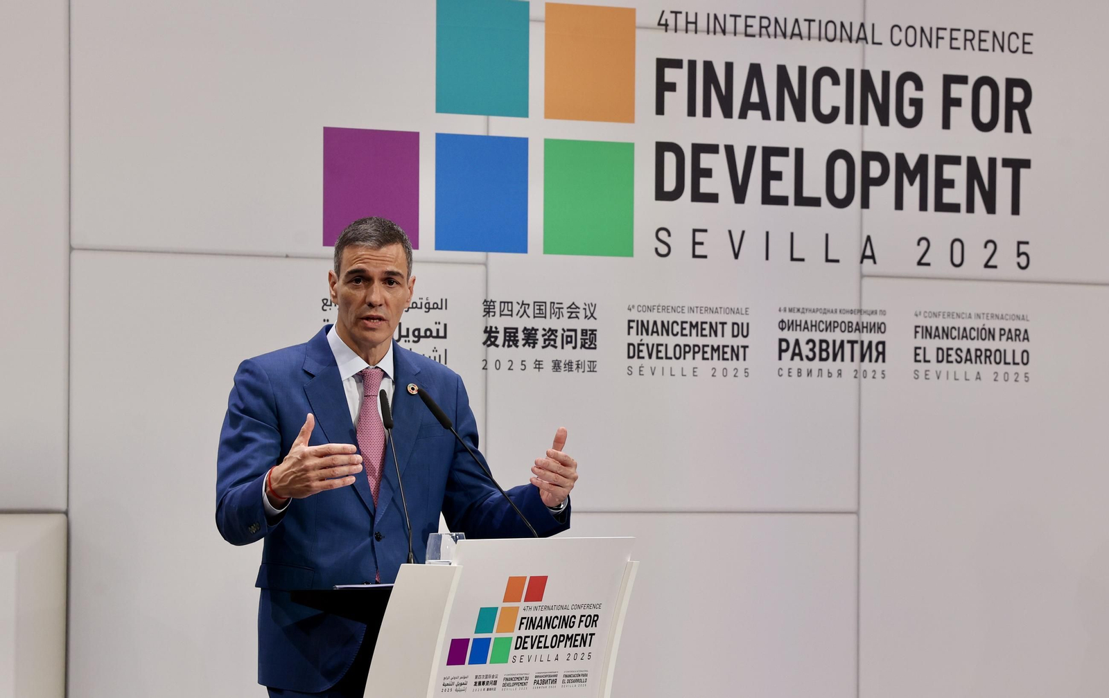 Las fotos de la primera jornada de la cumbre de la ONU en Sevilla