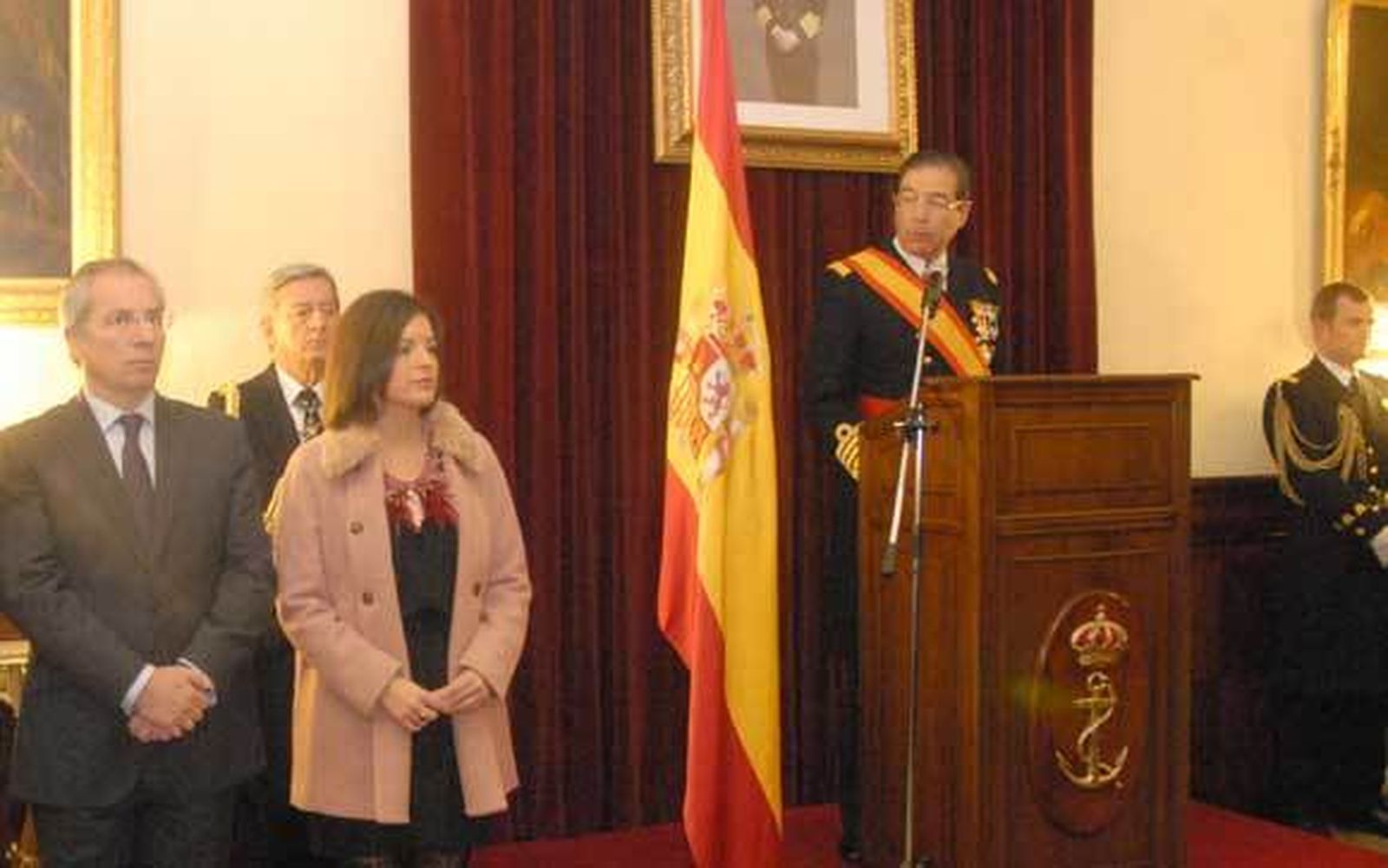 El almirante F. Javier FrancoSuanzes durante el discurso institucional. /Rioja