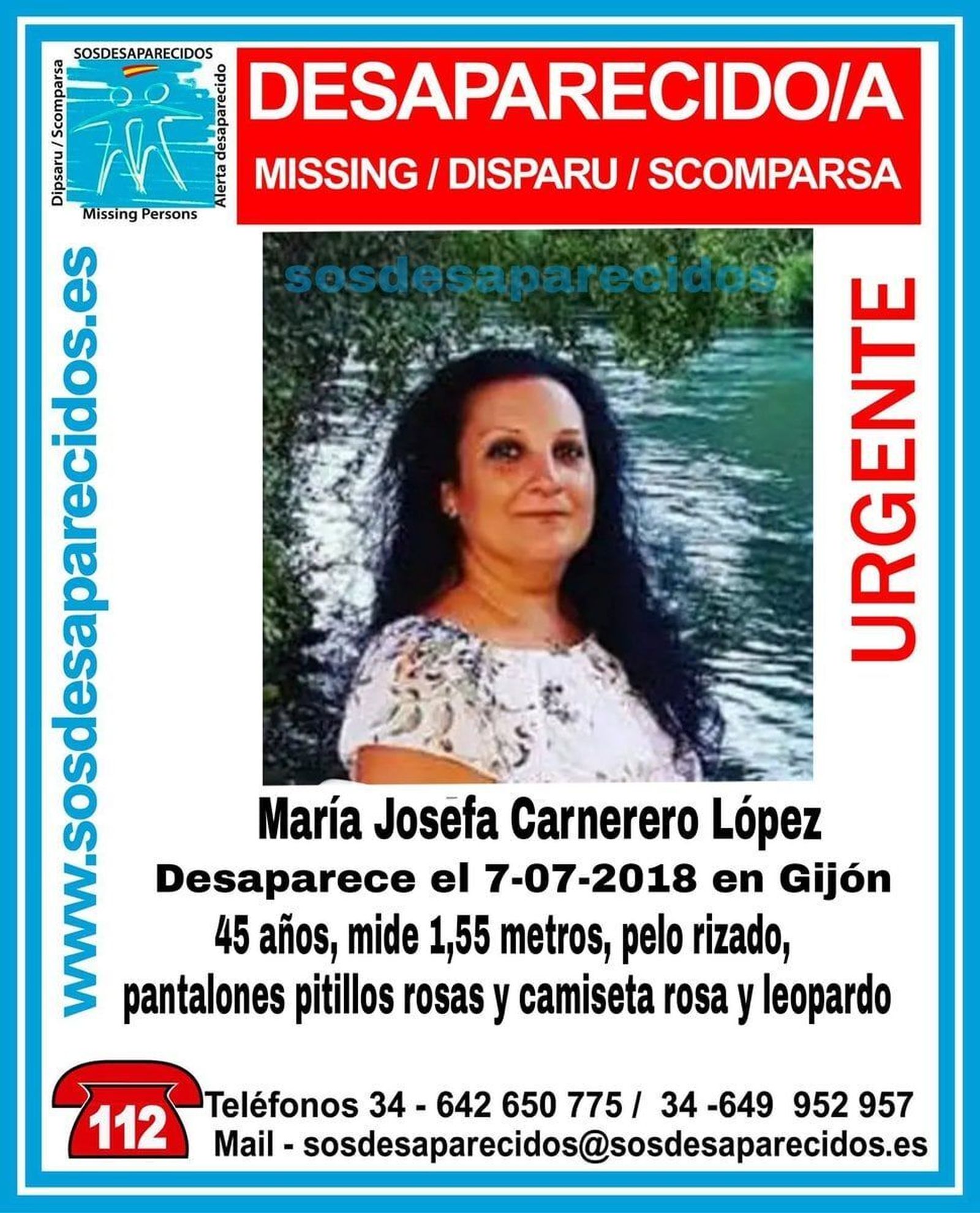 Fotografía de la desaparecida