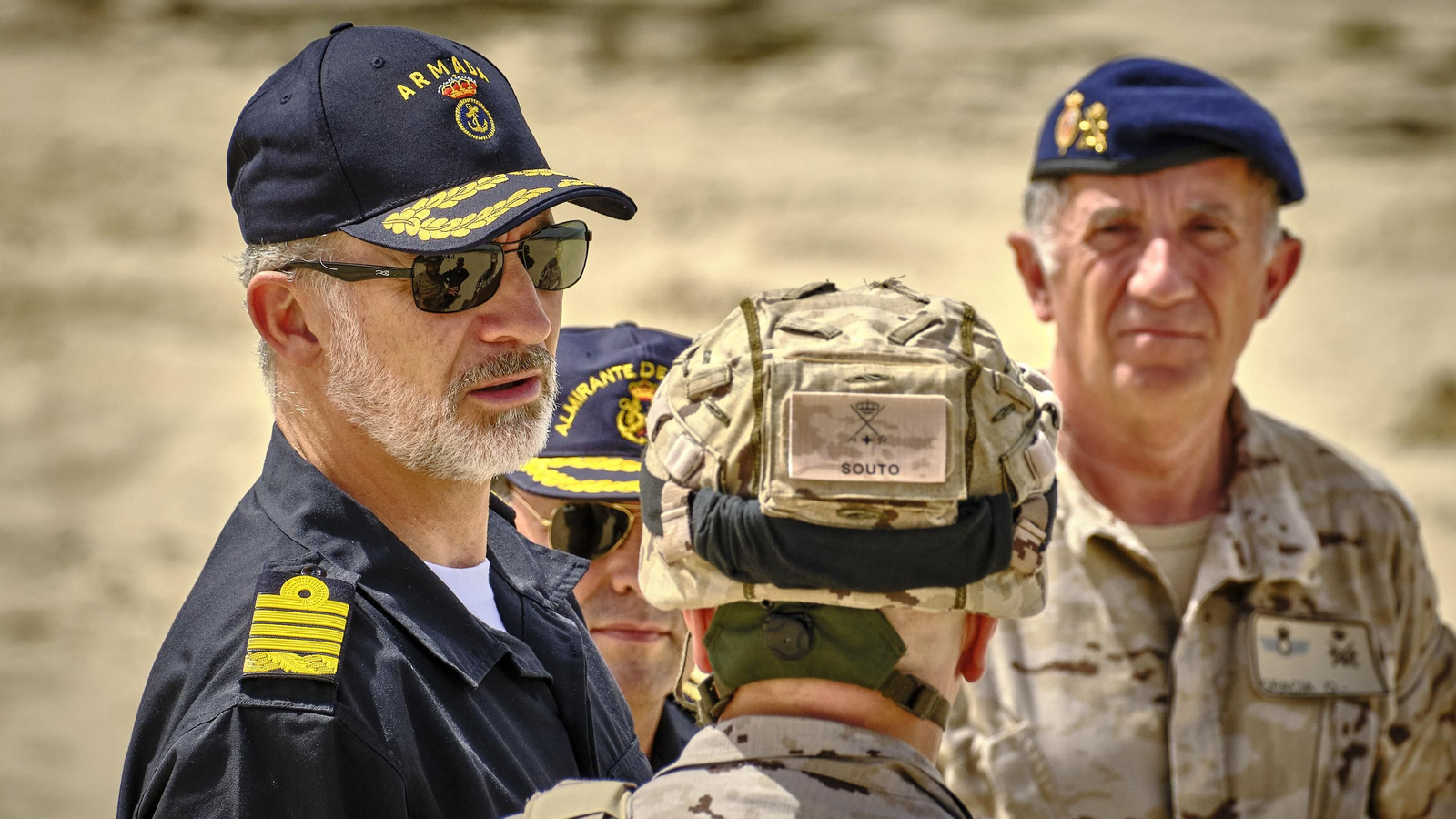 El Rey Felipe VI en las maniobras Flotex 2022