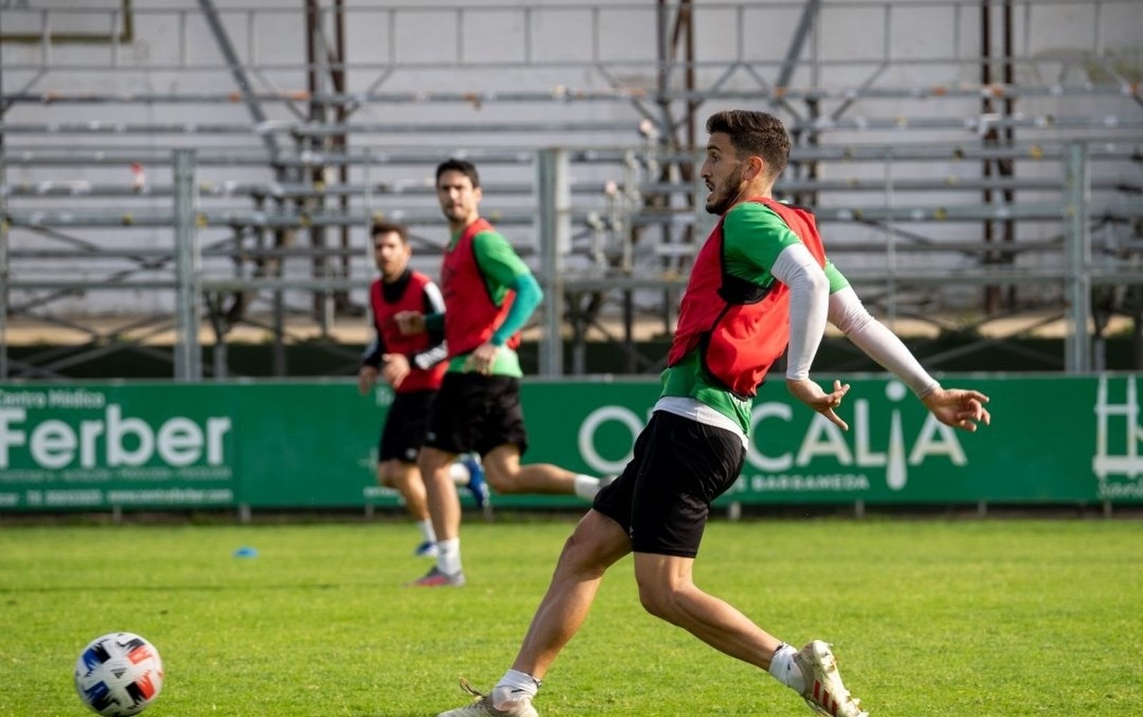 Facu Gallardo, en un entrenamiento en El Palmar.