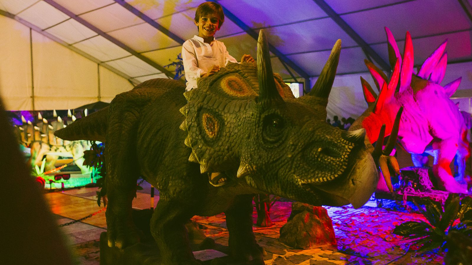 Los niños podrán tocar y disfrutar de algunas de las recreaciones de dinosaurios.