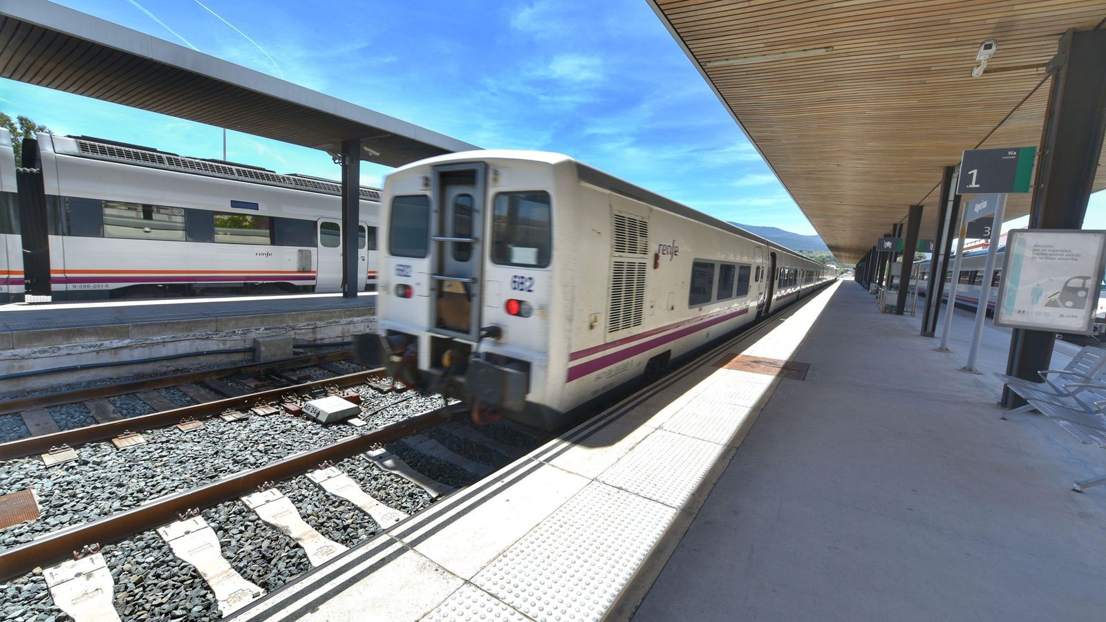 Un tren en la estación de Algeciras.