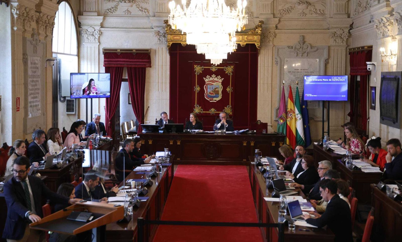 Pleno del mes de marzo del Ayuntamiento de Málaga.