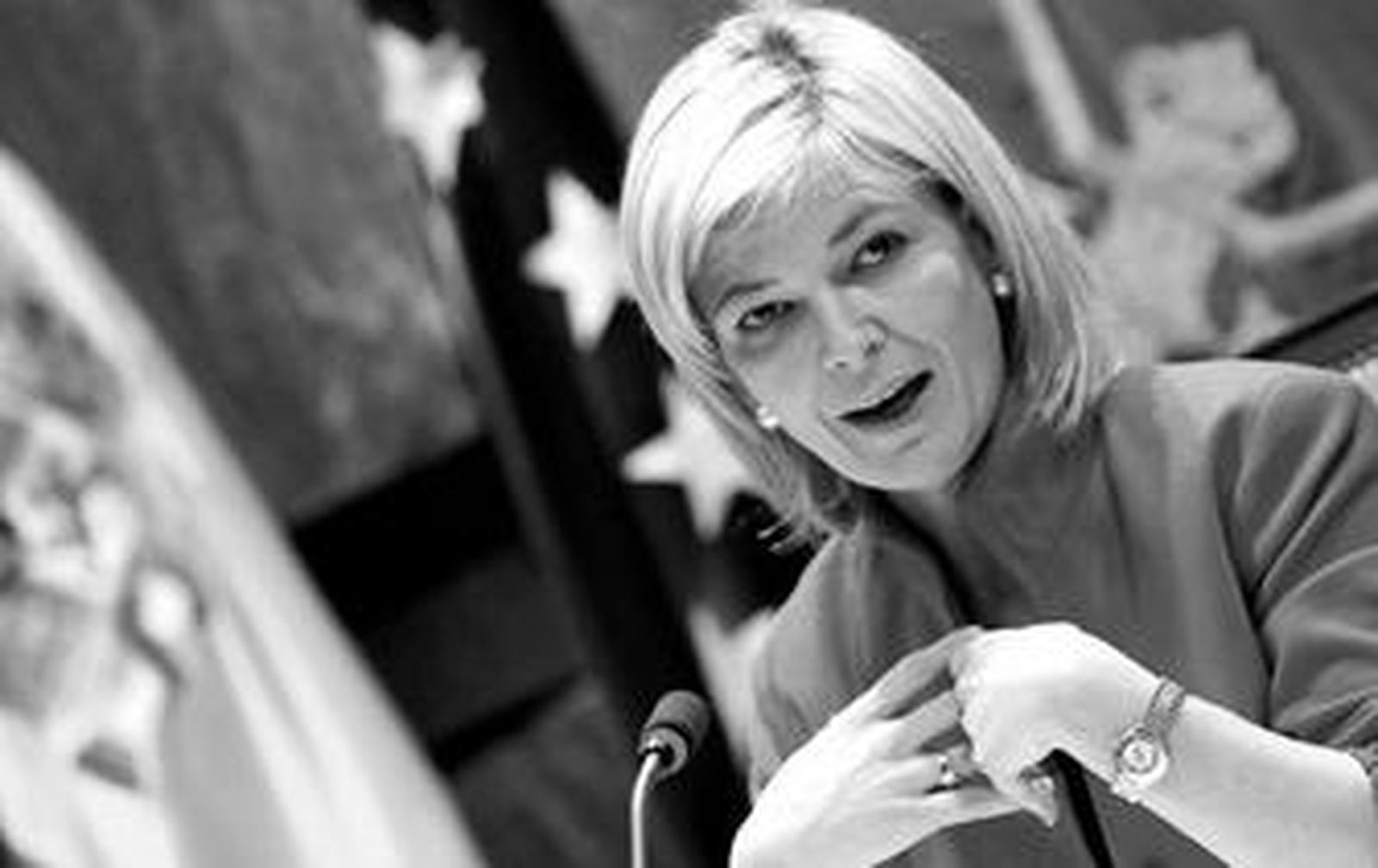 La portavoz del CGPJ, Gabriela Bravo, ayer en la rueda de prensa tras el Pleno de los jueces.