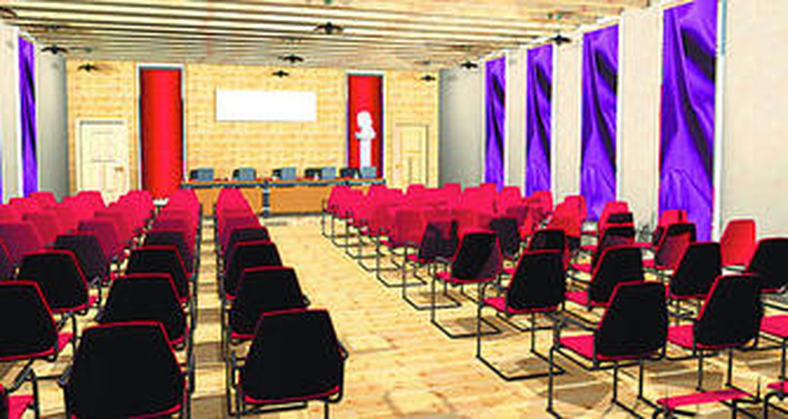 El alcalde (d.), junto al delegado de Desarrollo de la Ciudad, en la presentación ayer del museo.