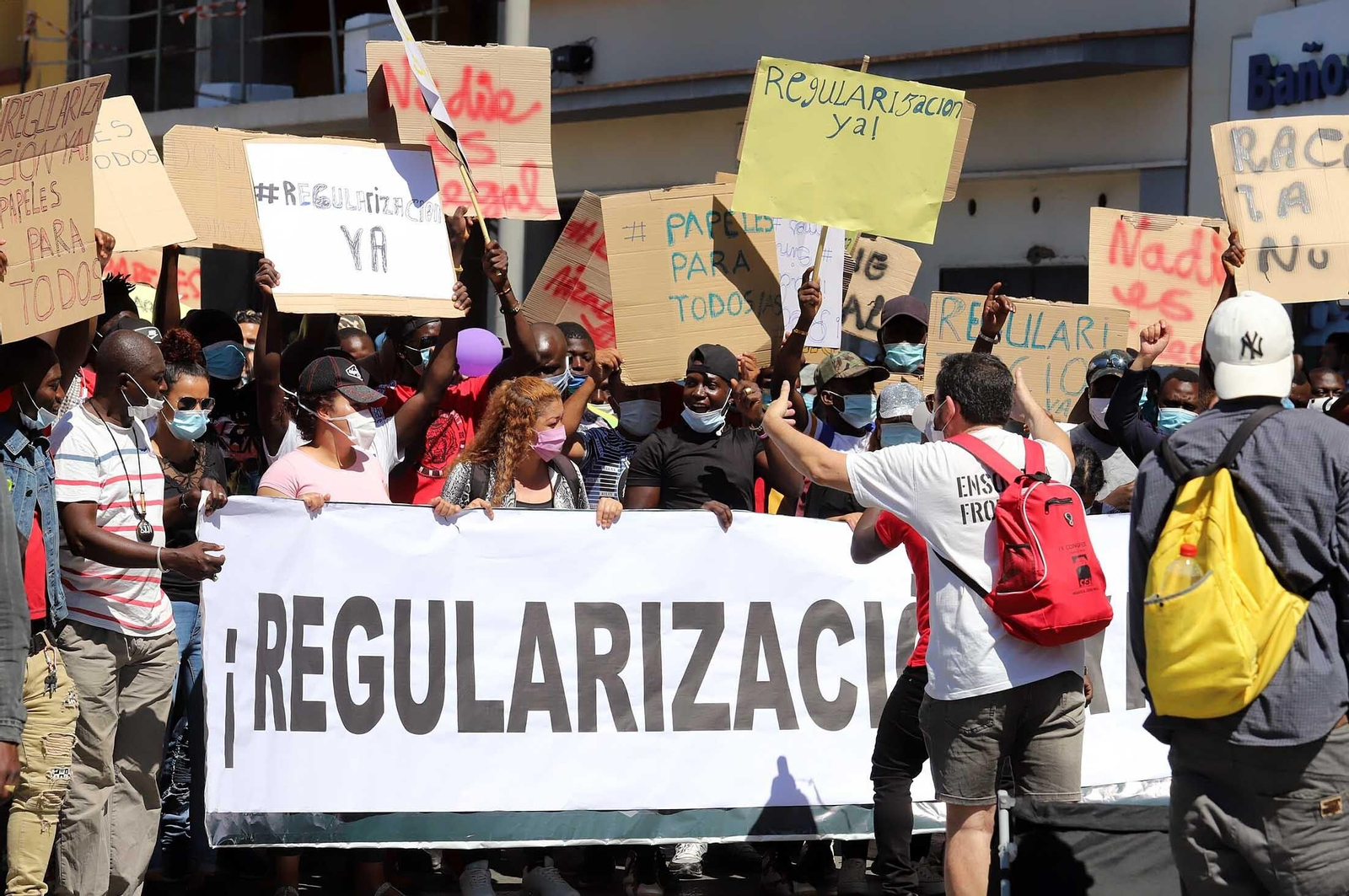 Imágenes de la manifestación por la regularización de inmigrantes