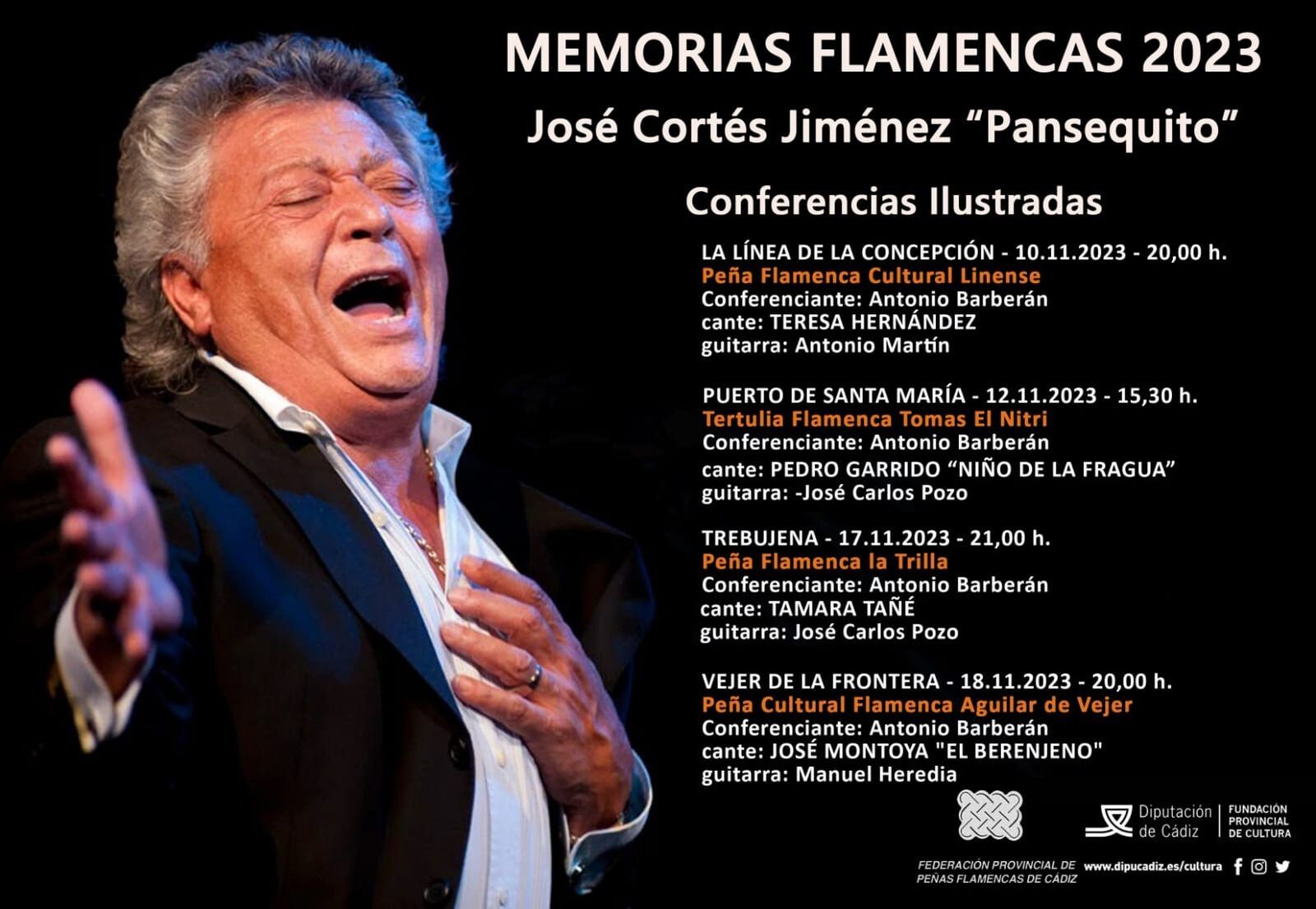 Cartel de Pansequito del Ciclo de Memorias Flamencas.