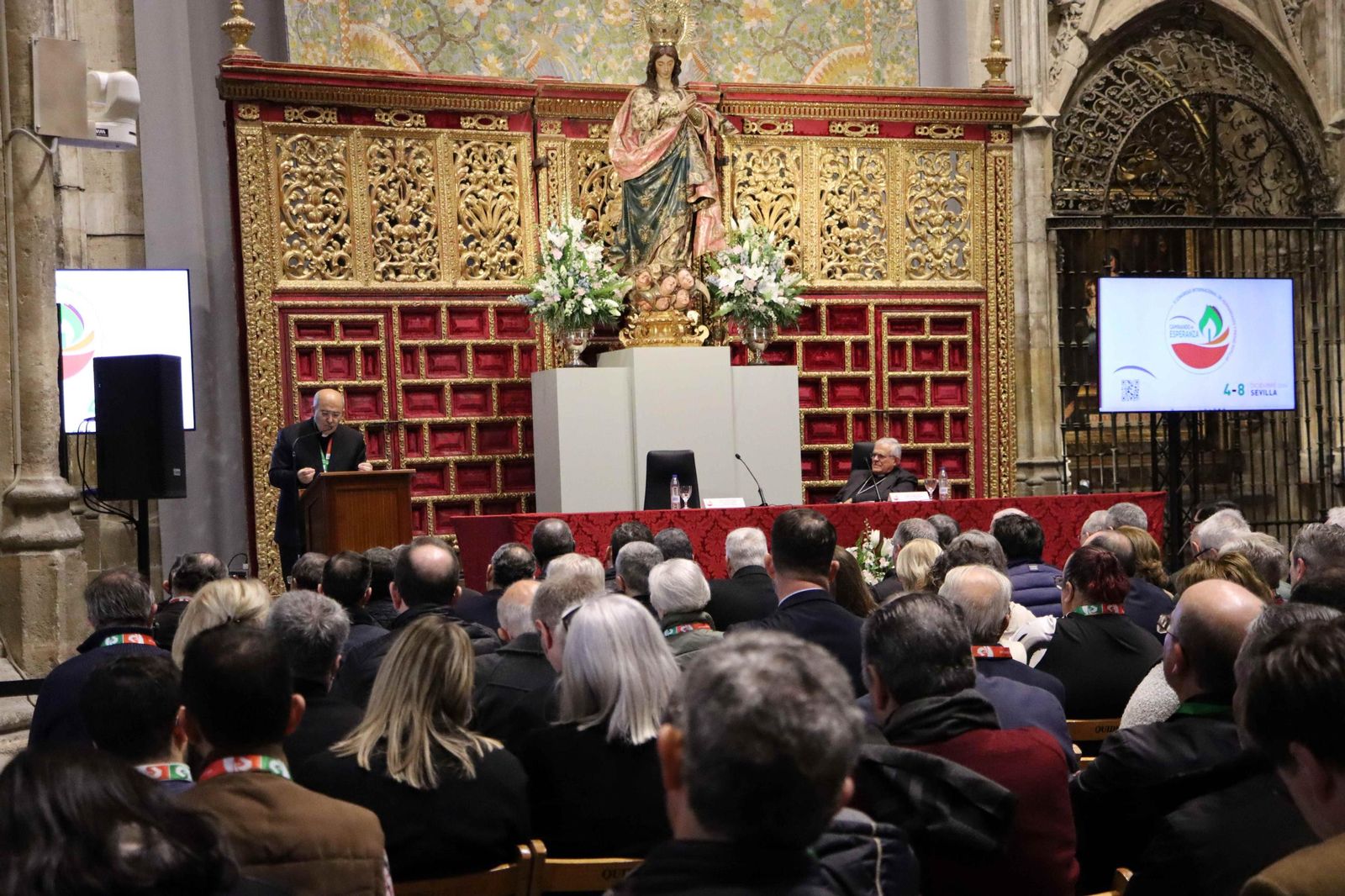 El Cardenal Tolentino de Mendoça durante su ponencia.