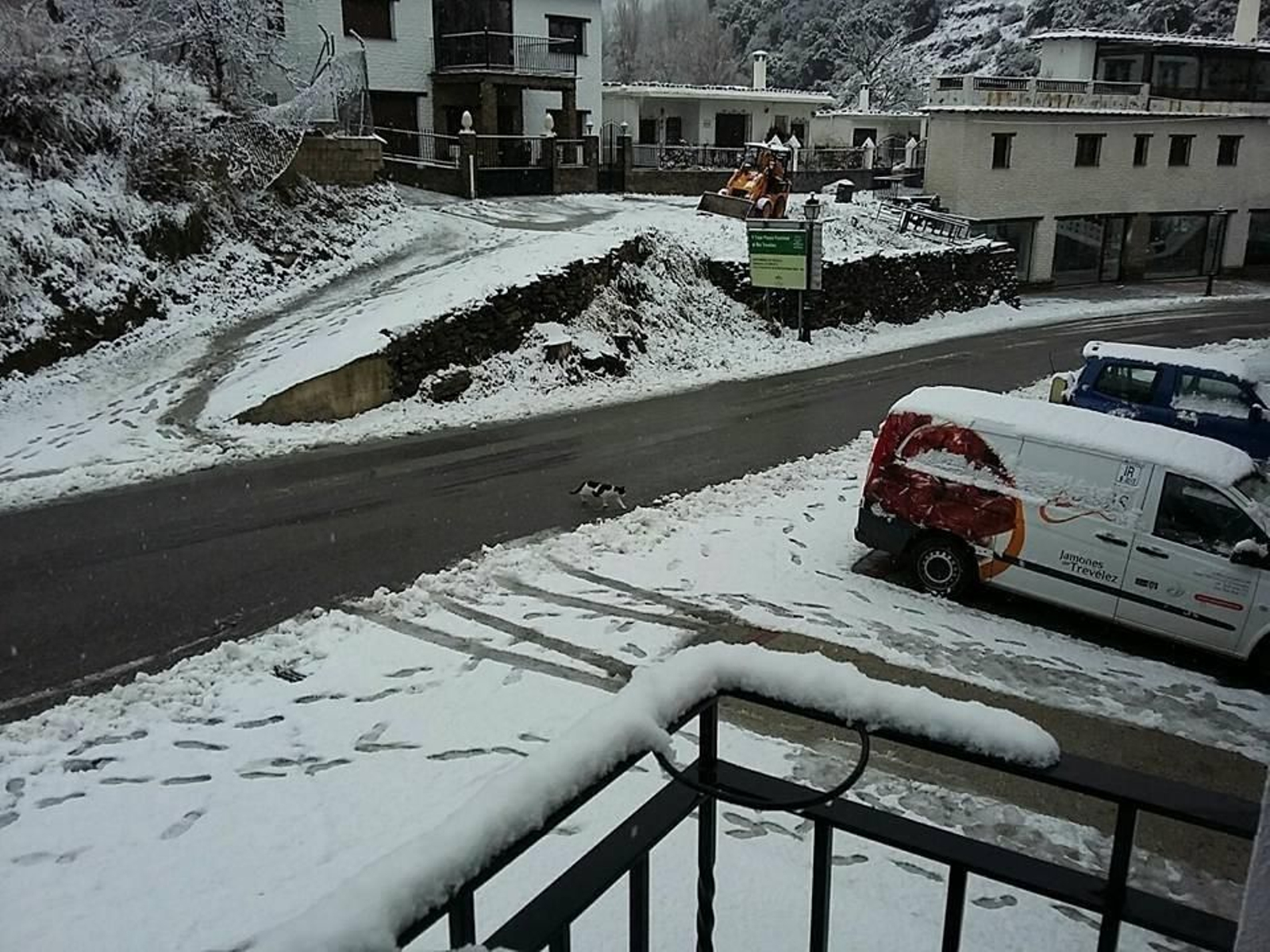 El municipio alpujarreño de Trevélez amaneció ayer de esta guisa.