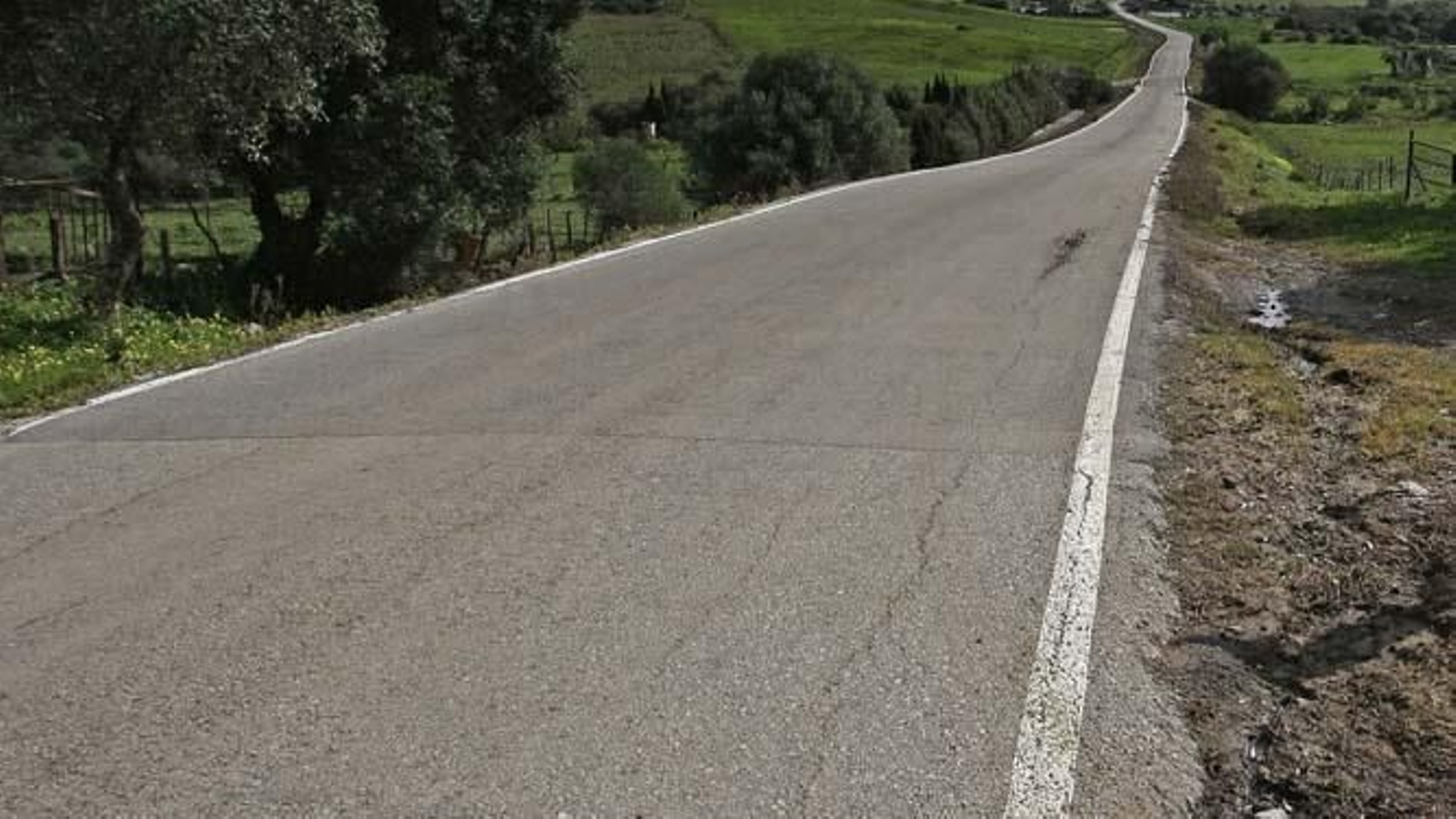 La víctima fue encontrada en estado grave en la carretera.