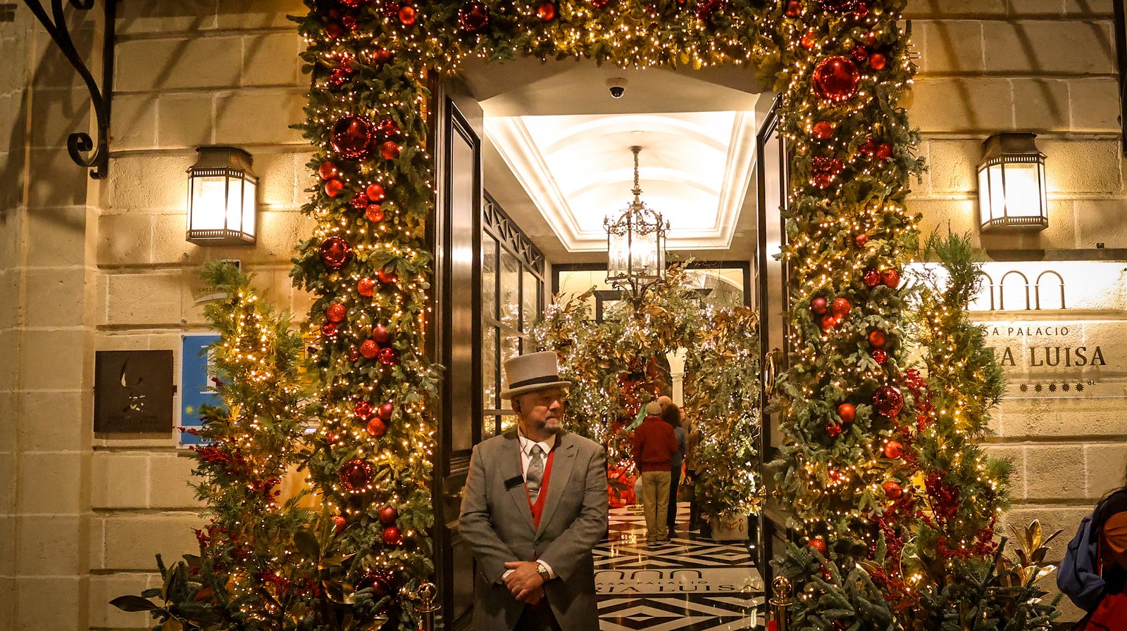 Espectacular decoración navideña del Hotel Casa Palacio María Luisa de Jerez