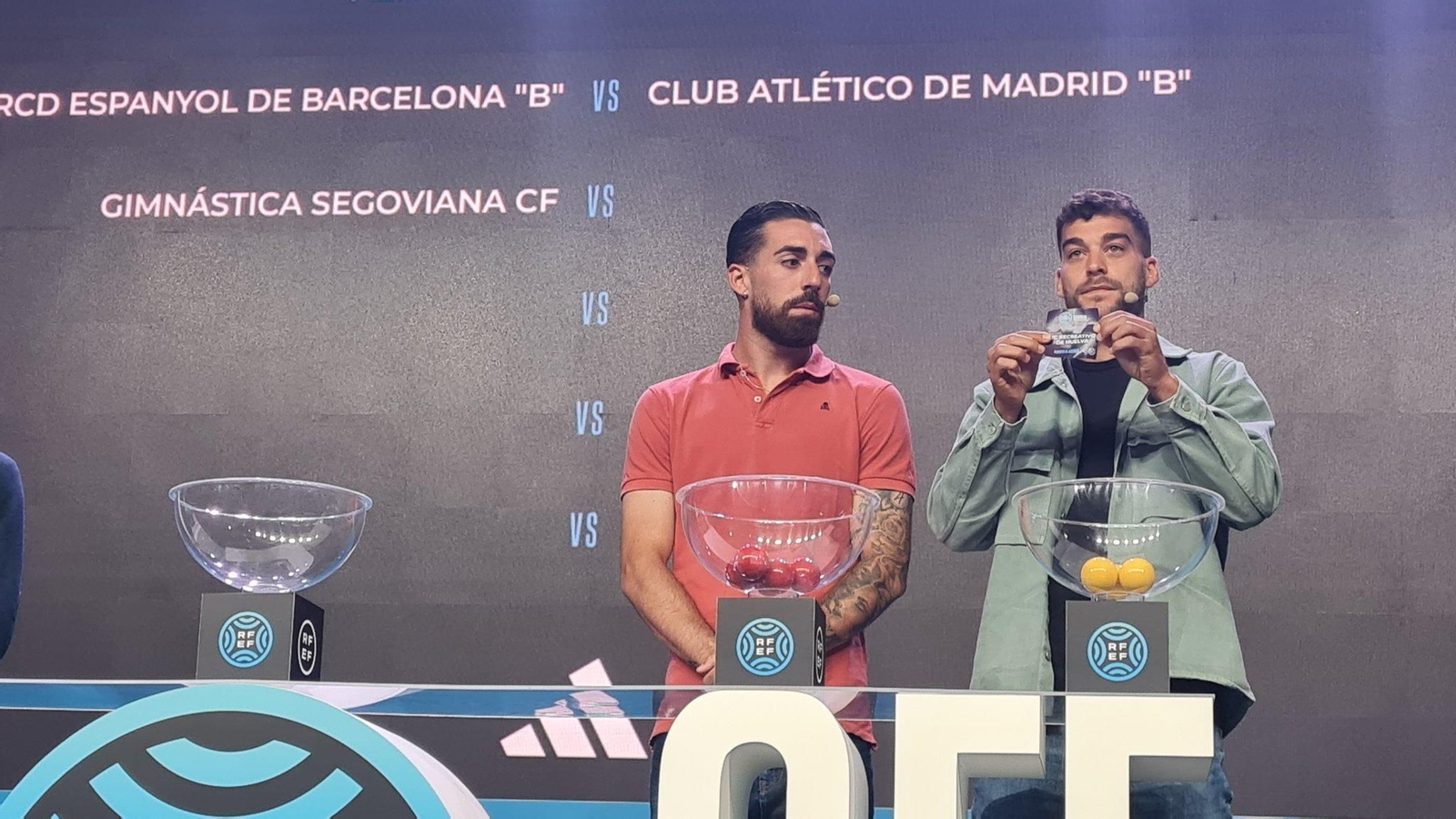 Momento en el que sale el nombre del Recreativo.