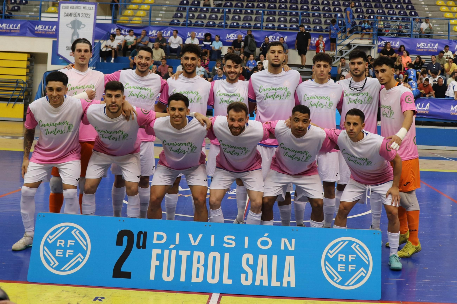 Plantel del CD Melistar FS, en un partido de la actual temporada.