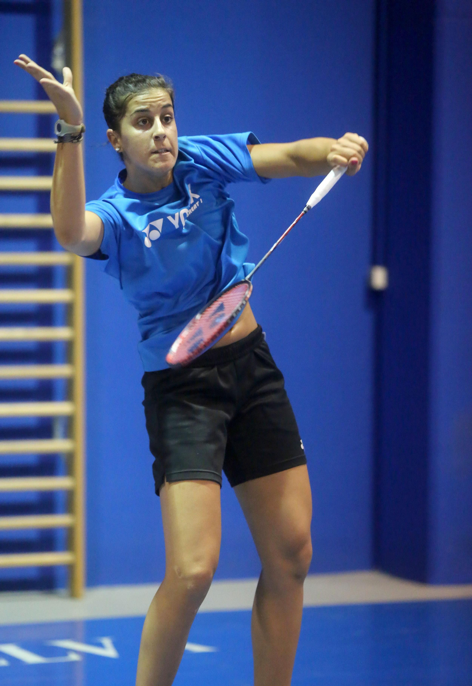 Imágenes de Carolina Marín en el palacio de deportes