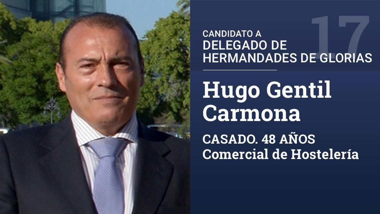 Ha ocupado diversos cargos en la Hermandad de la Pastora de Triana, entre ellos el de hermano mayor.