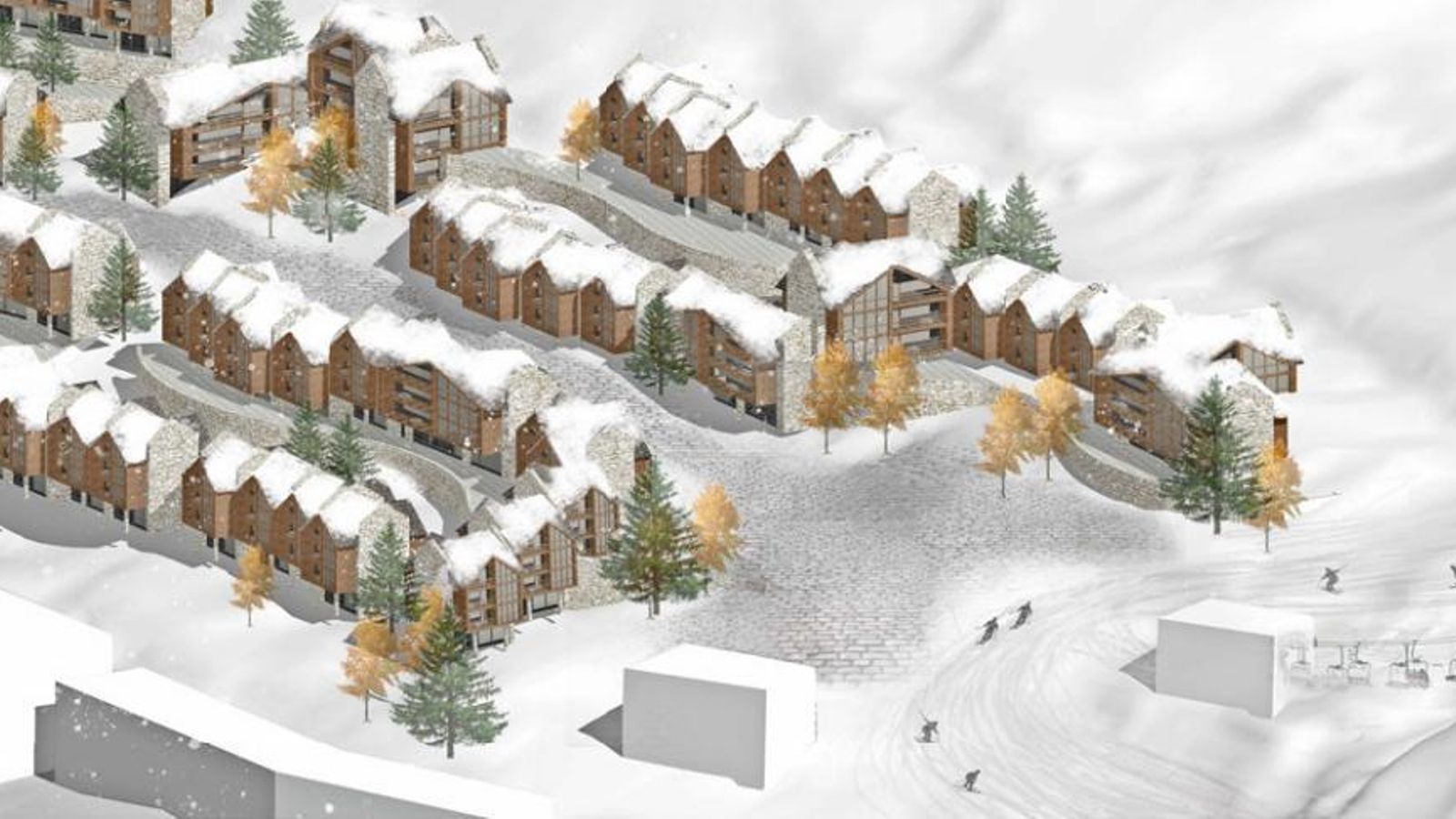 Recreación de la nueva área hotelera de Los Peñones