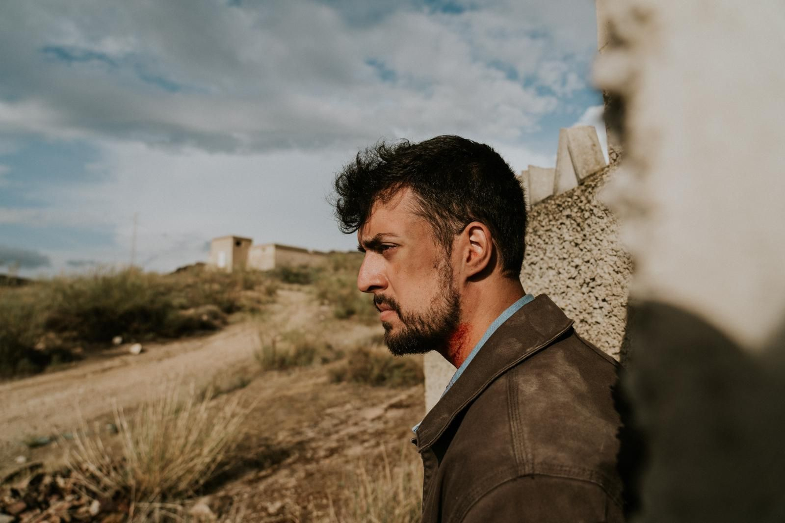 Álex Escudero en el rodaje de una de las escenas.