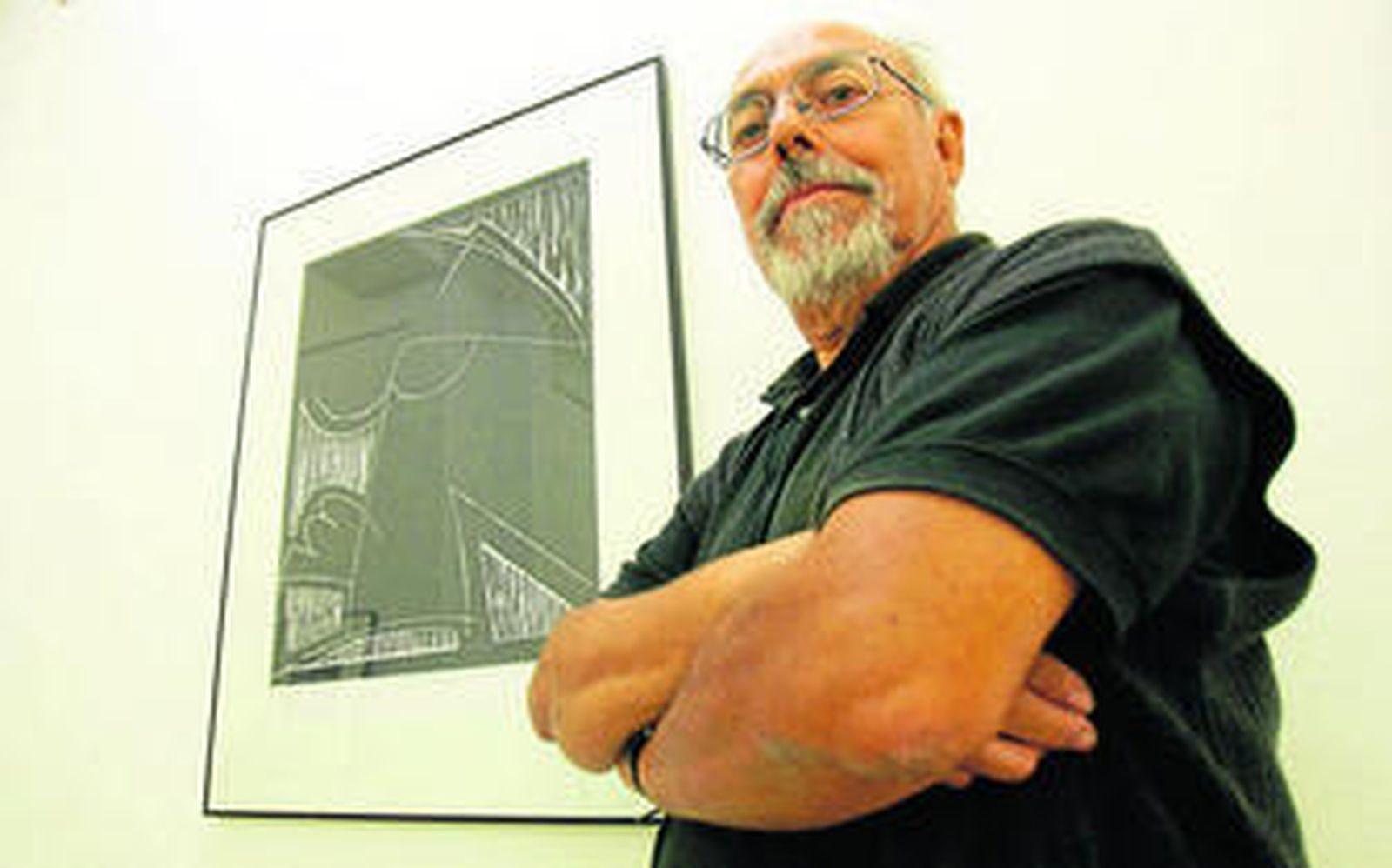 Jorge Lindell, en una exposición de sus grabados, en una imagen de 2011.