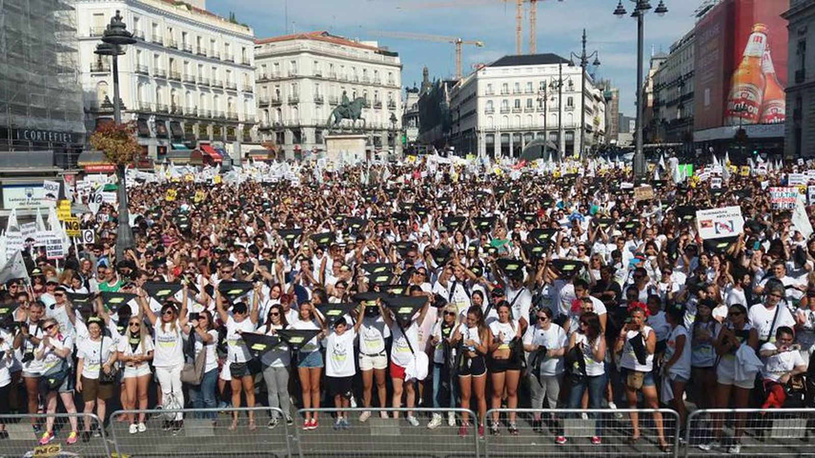 Pacma se concentra en Rota, Cádiz y otras cuatro ciudades españolas para pedir libre acceso de animales en playas