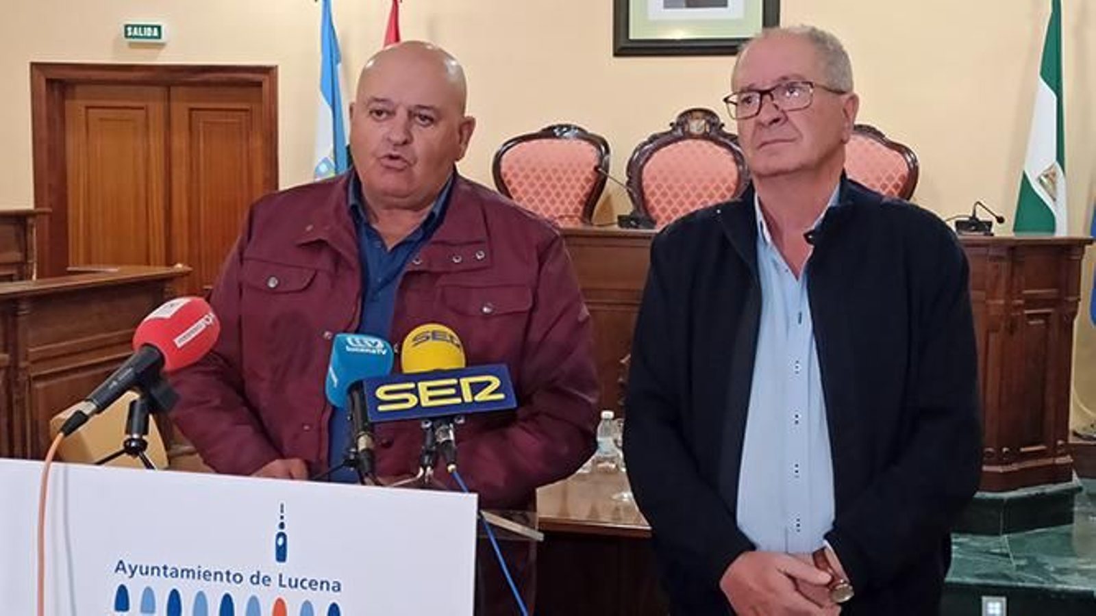 Antonio Hidalgo y Jesús Gutiérrez, concejales de Vox en el Ayuntamiento de Lucena.