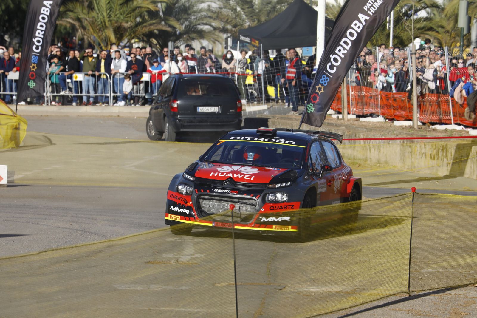 La primera pasada al tramo urbano de Córdoba en el Rallye Sierra Morena, en imágenes
