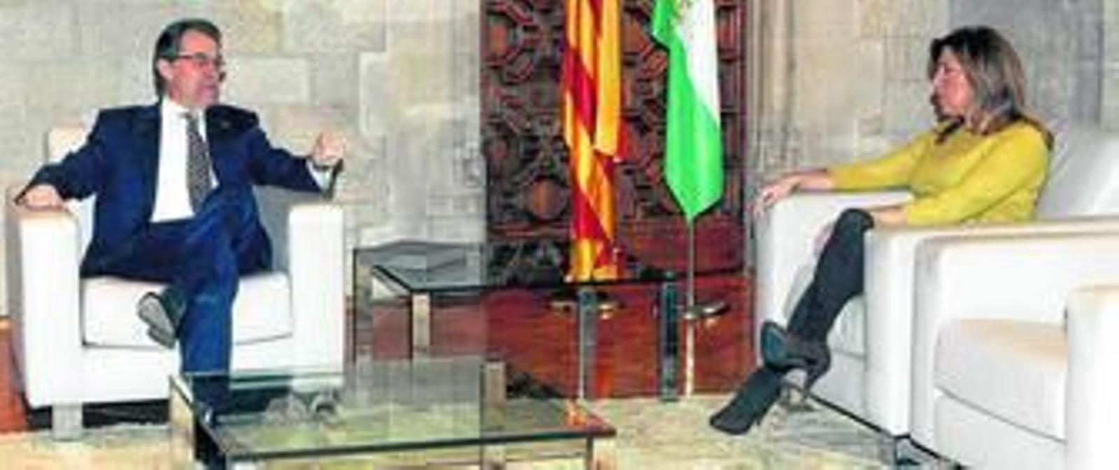 Artur Mas y Susana Díaz, duranrte su encuentro del lunes pasado en Barcelona.