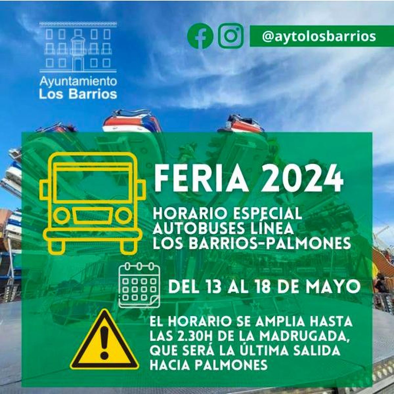 Horario especial autobuses Palmones