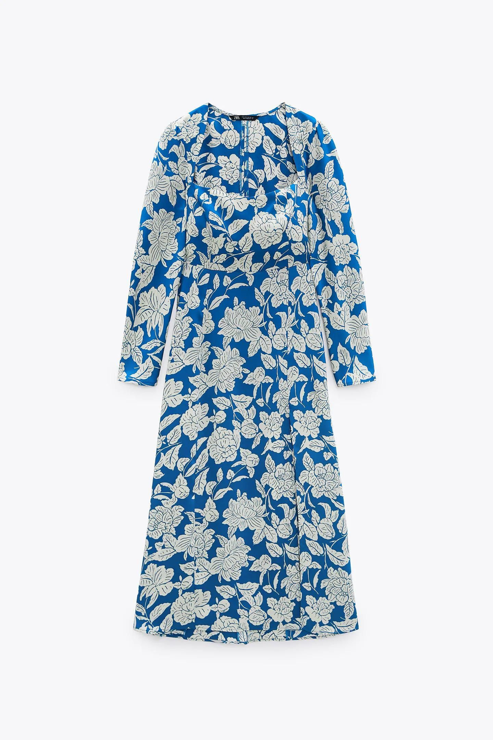 Vestido de flores de Zara.