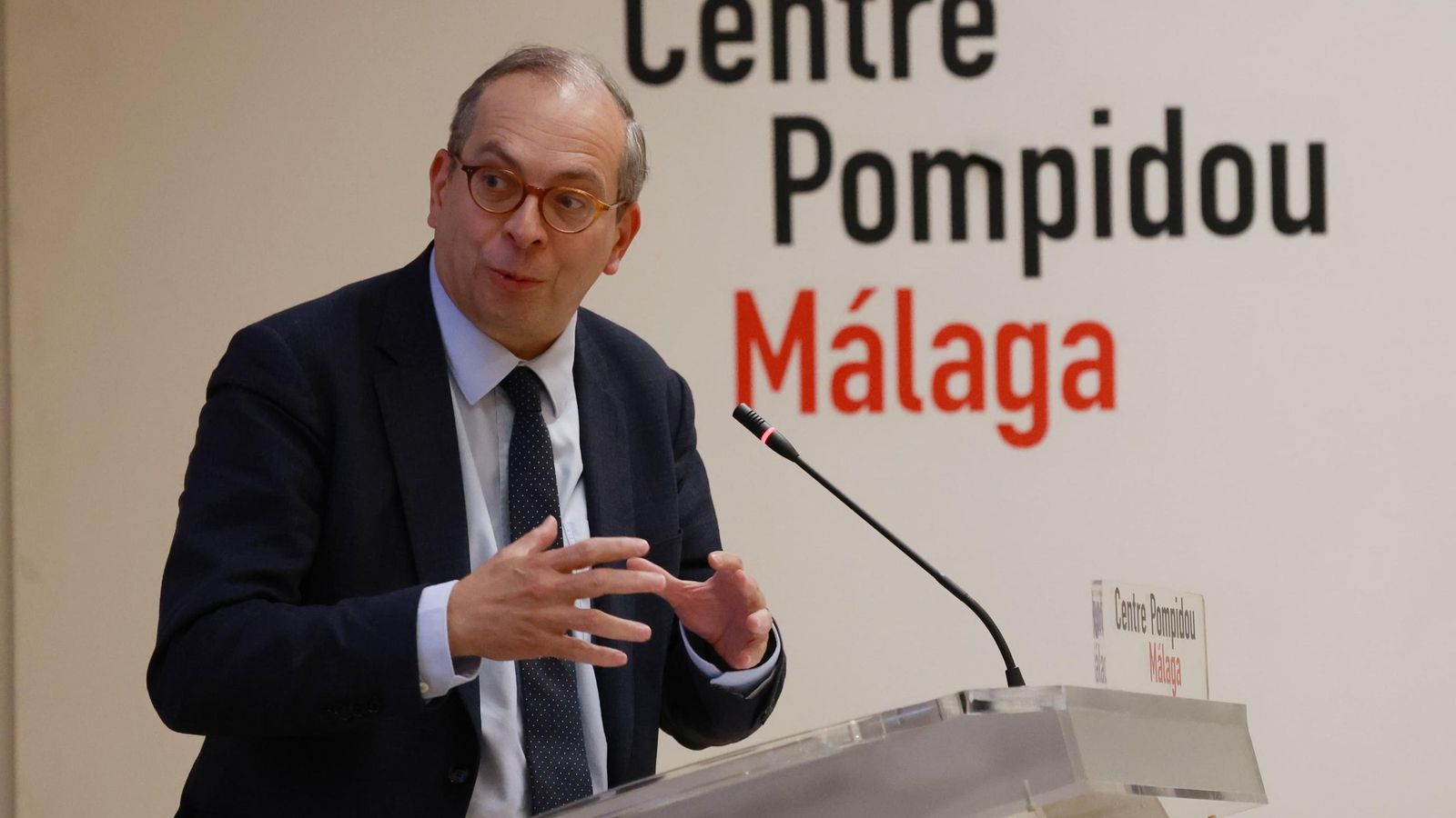 Laurent Le Bon, presidente del Centre Pompidou, durante la presentación de la exposición.