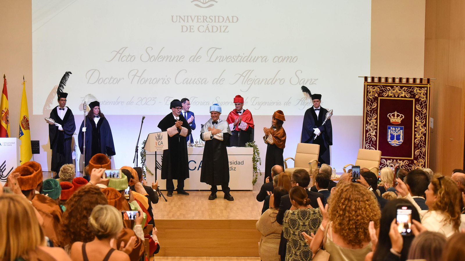 El nombramiento de Alejandro Sanz como Doctor Honoris Causa por la UCA en Algeciras
