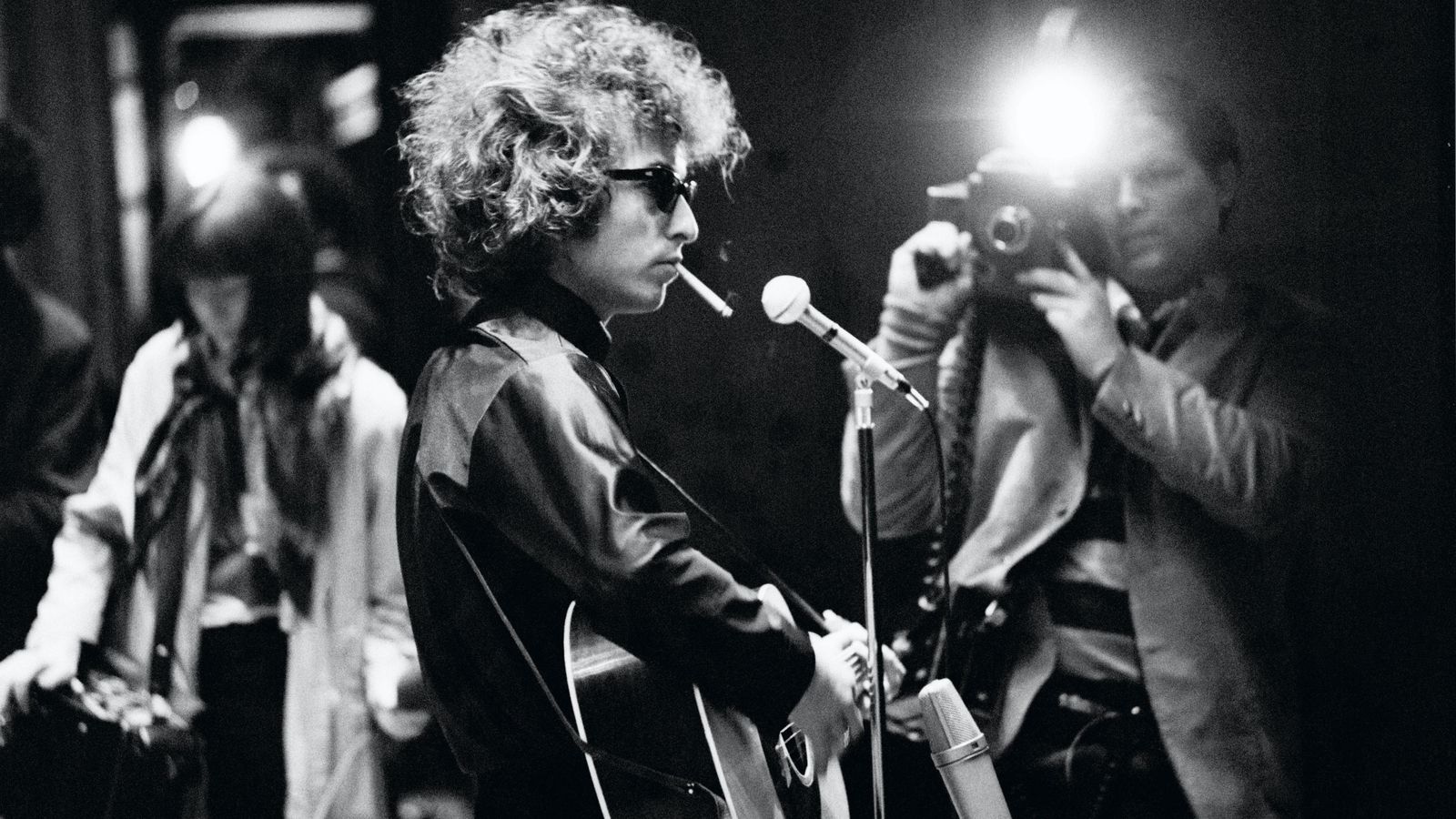 Bob Dylan en un concierto en 1966.